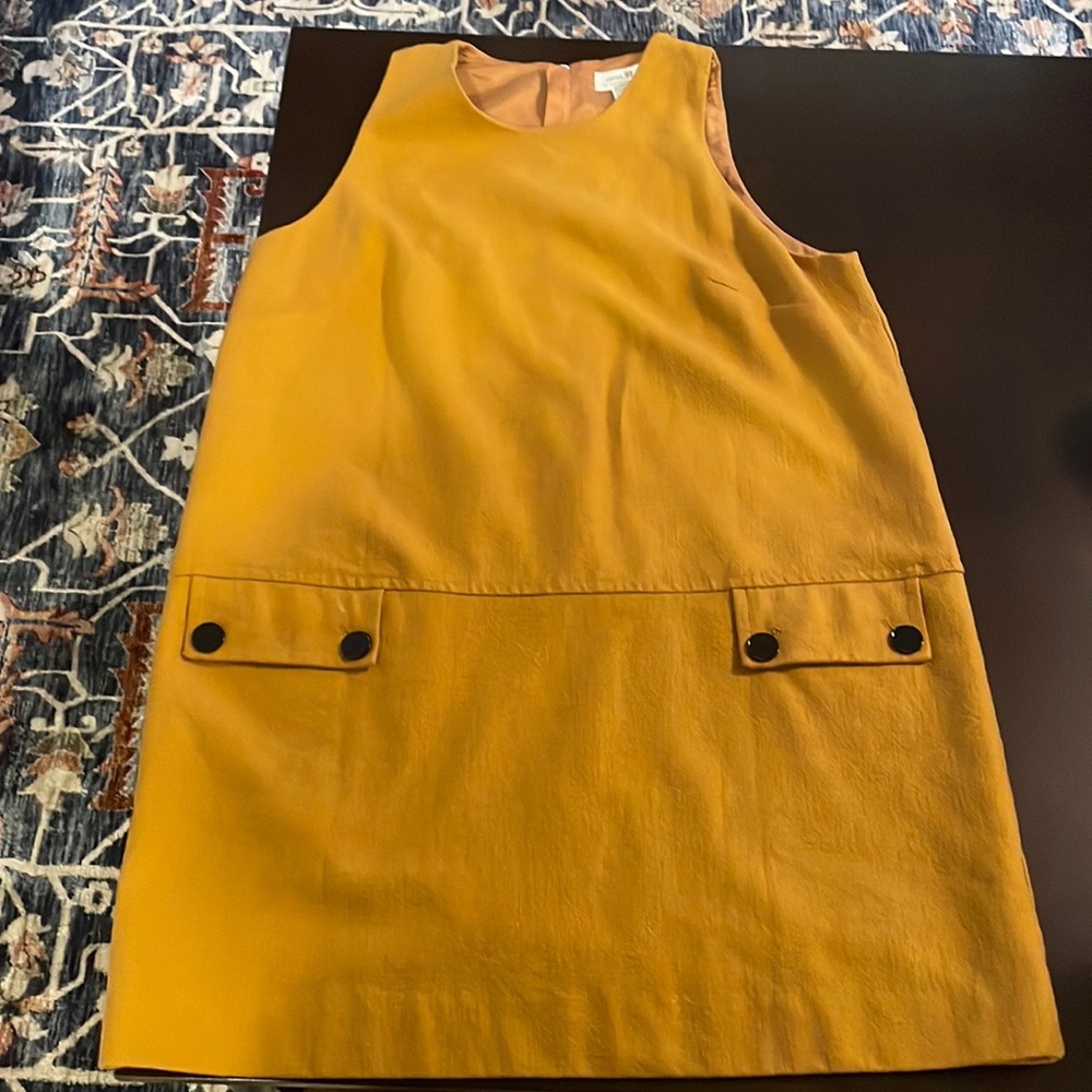 Maeve by Anthropologie mustard yellow shift dress